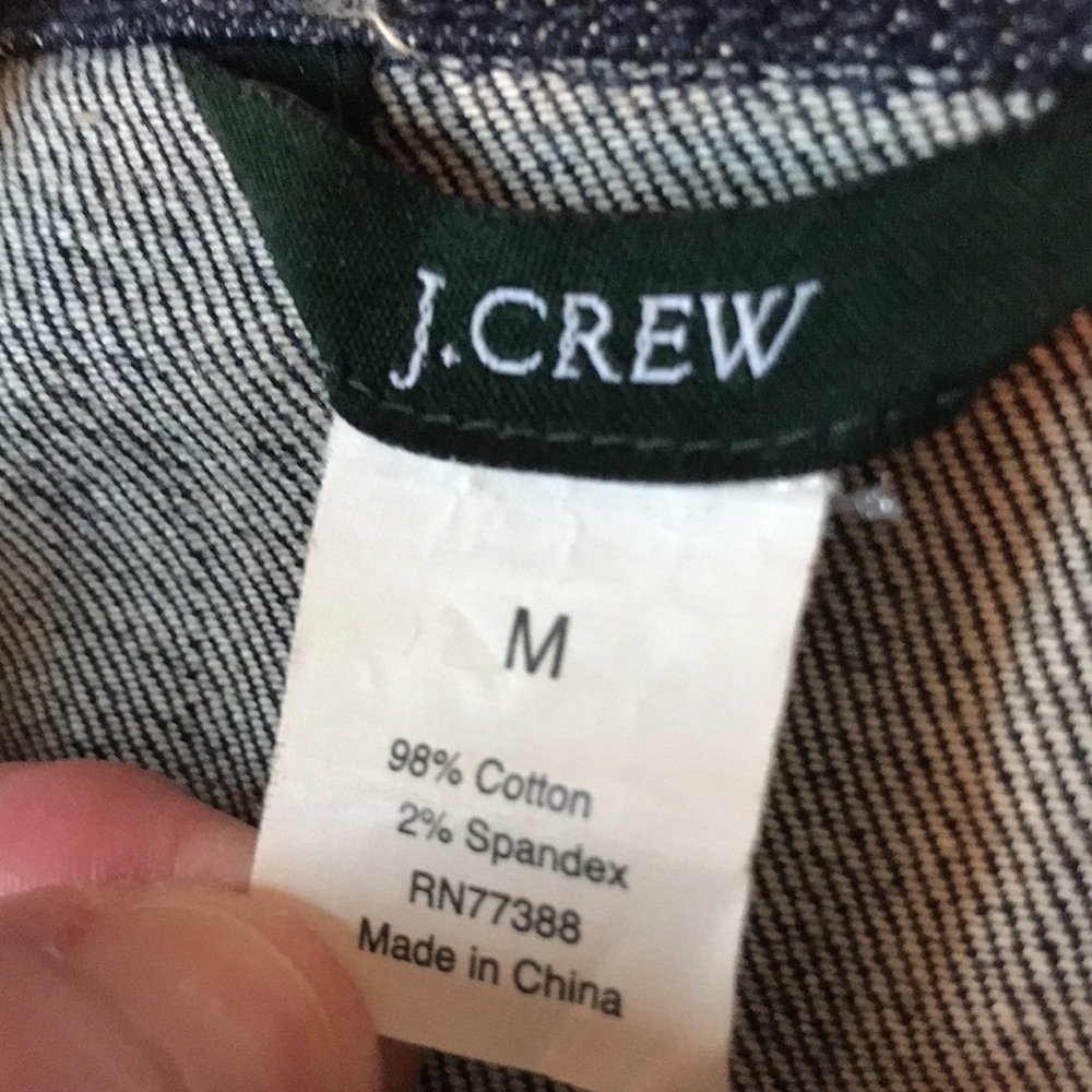 J Crew dark wash stretch denim jacket EUC - Picture 2 of 6